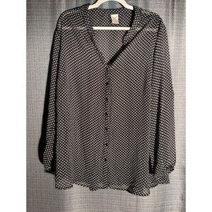 Faded Glory black and white blouse